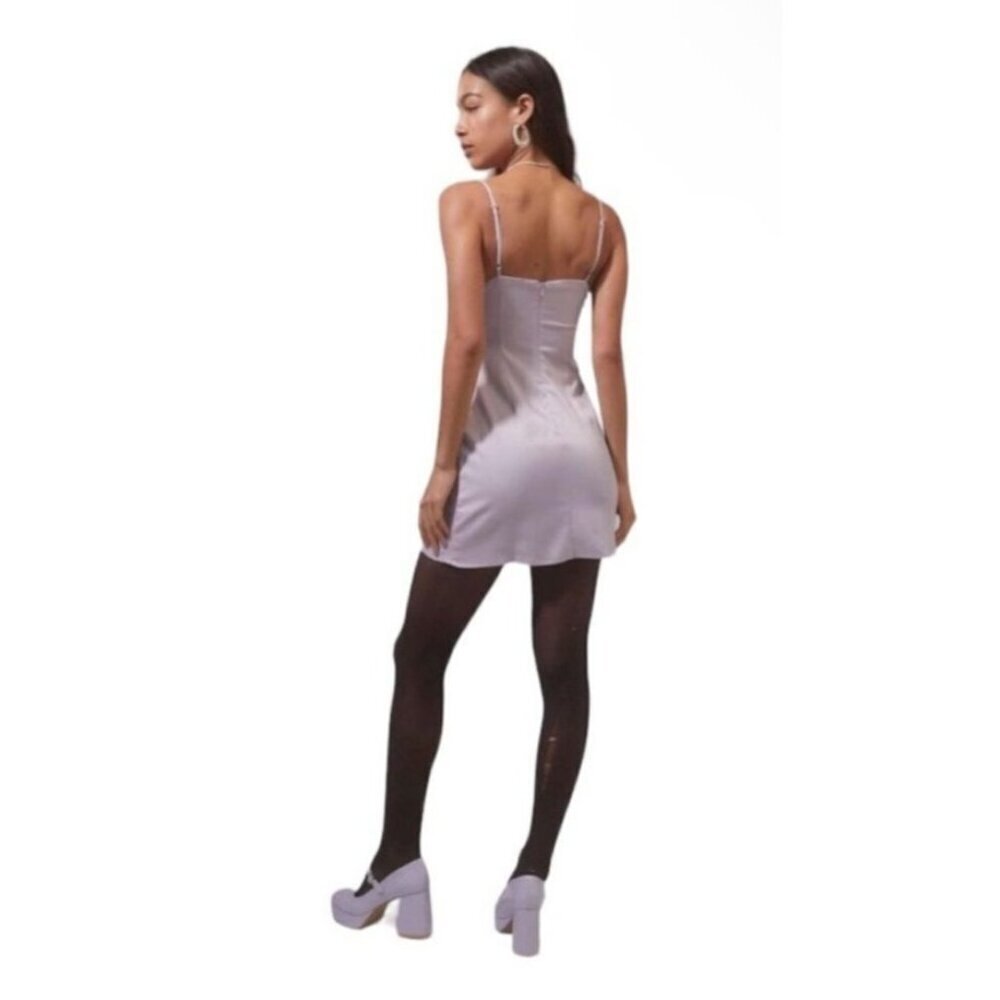 Urban Outfitters SzL Light Purple Mallory Cowl Neck Mini Slip Dress - Picture 2 of 11